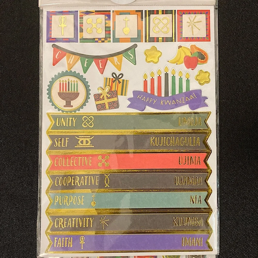 ⭐️ Recollections Kwanzaa 69 Scrapbooking Stickers Pack
